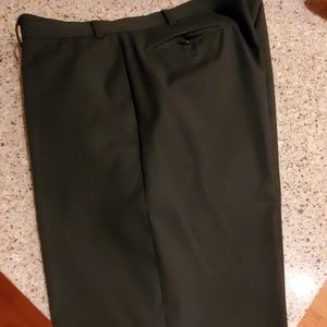 Black Flat Front Dress Slacks